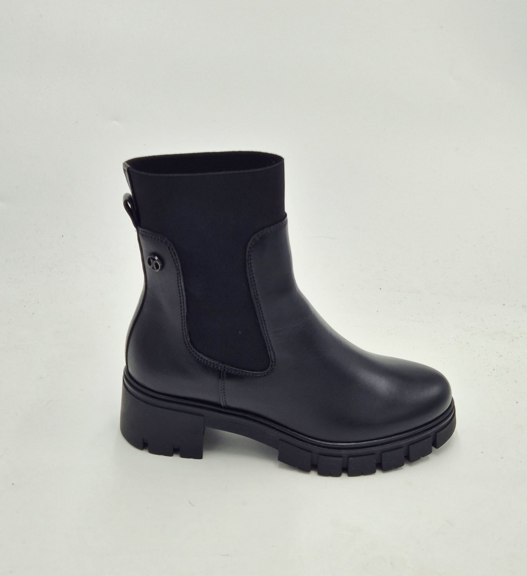 Janet & janet tronchetto pelle con elastico J532A BLACK nero