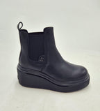 Janet & janet tronchetto con zeppa pelle con elastico J463A BLACK nero