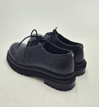 Janet & janet scarpa allacciata in pelle J471A BLACK nero