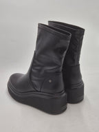 Janet & janet tronchetto con zeppa pelle elasticizzata J460A BLACK nero