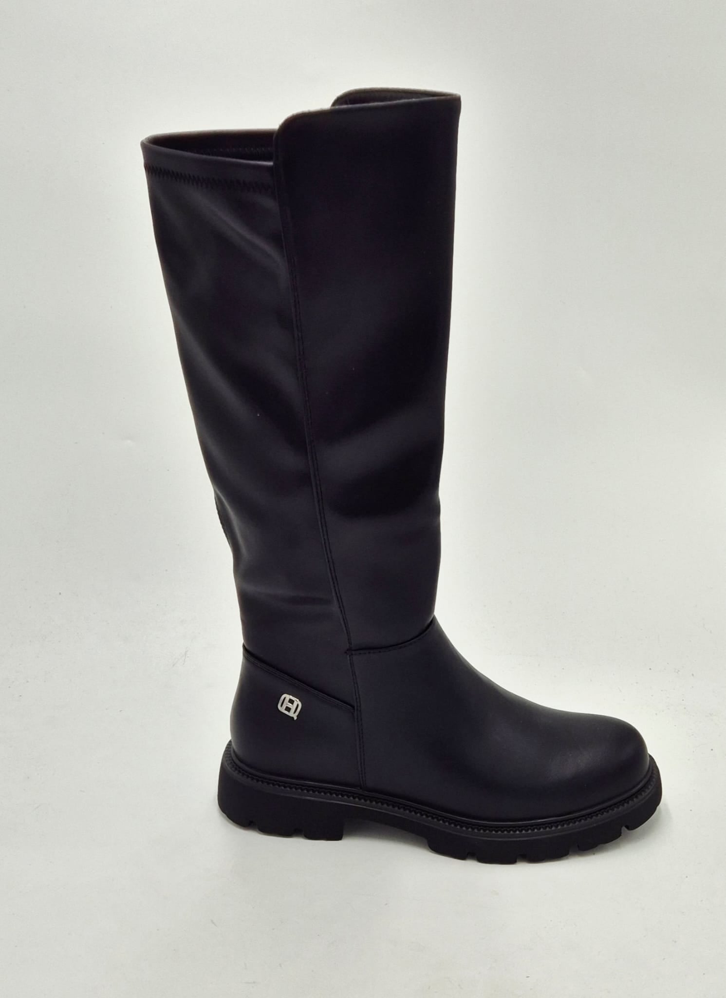 Queen Helena stivale biker elasticizzato nero X33-72BK