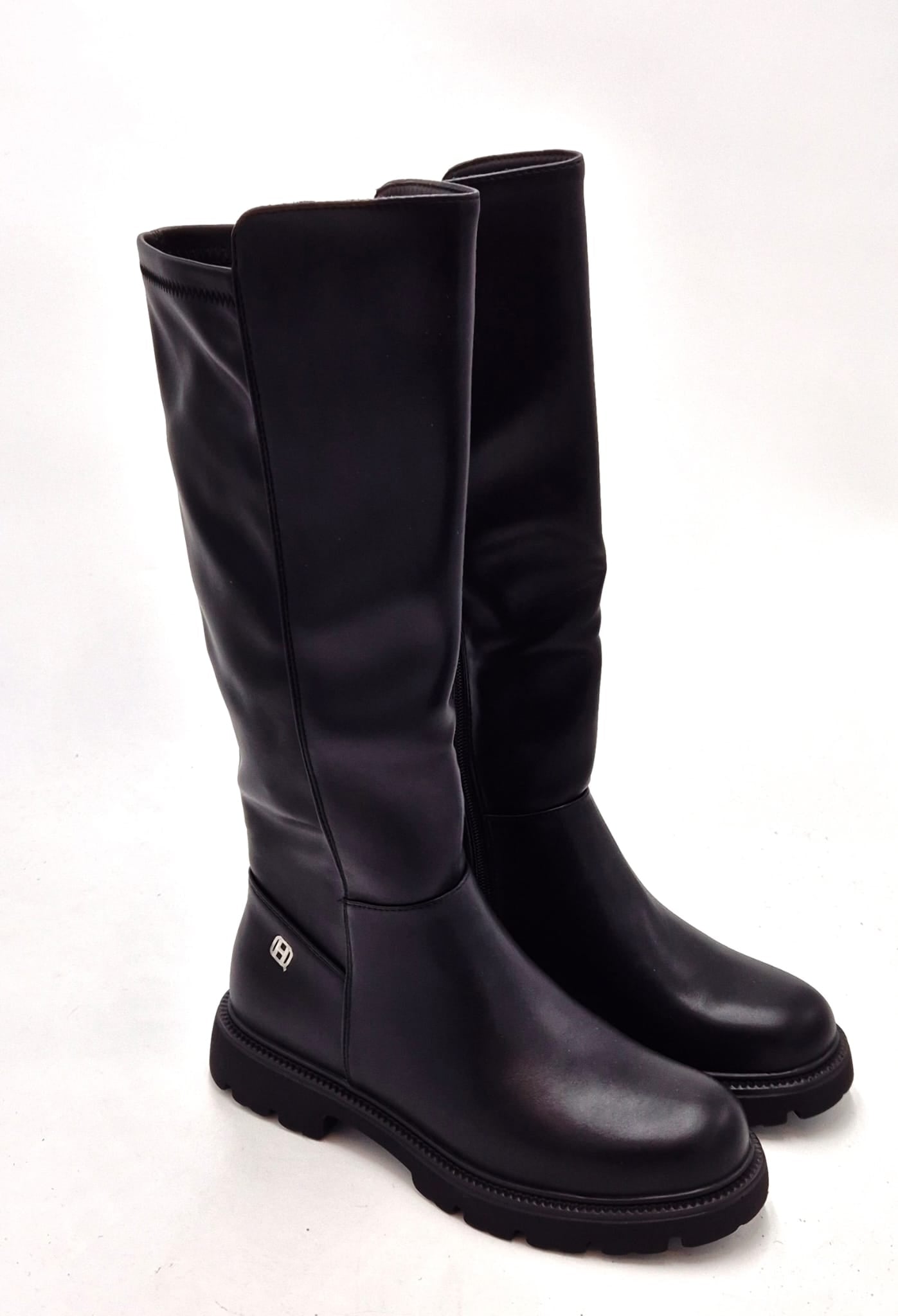 Queen Helena stivale biker elasticizzato nero X33-72BK