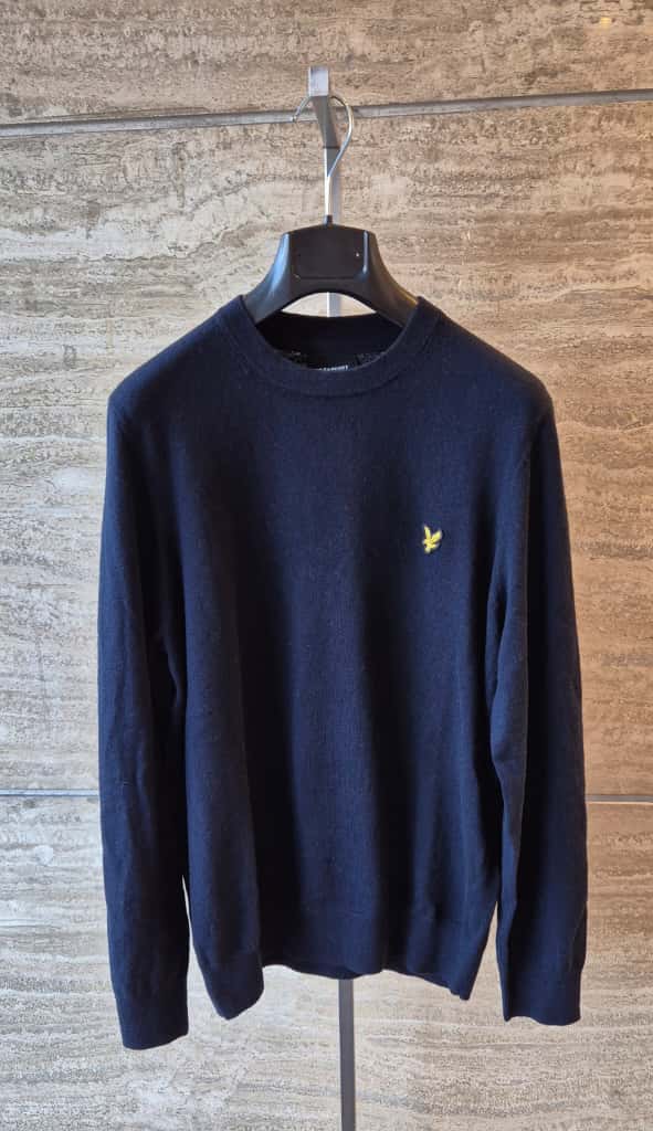 Lyle & Scott maglia girocollo cotton merinos KN2110VC271 blu