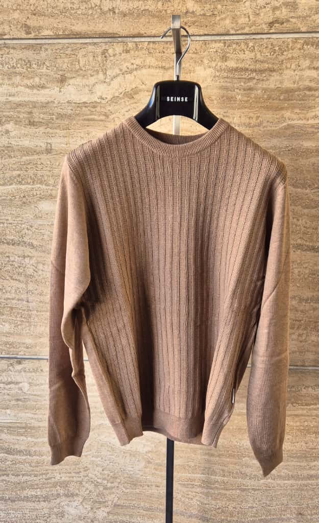 Seinse maglia lavorata girocollo MI3112 cammello