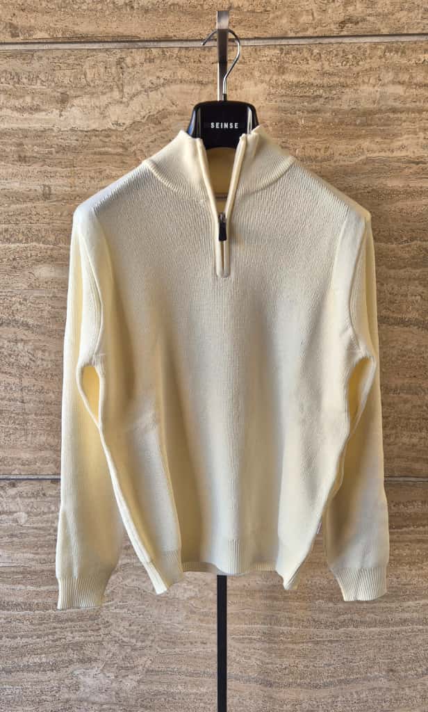 Seinse maglia a coste con collo mezza zip MI3138