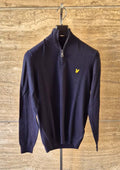 Lyle & Scott maglia mezza zip cotton merinos KN2112VC271 blu