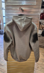 Adon felpa cappuccio grigia felpata AD2124