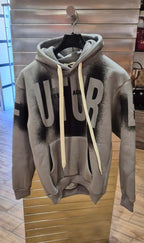 Adon felpa cappuccio grigia felpata AD2124