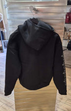 Adon felpa cappuccio aperta con zip felpata con brillantini colore nero A22419