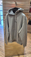 Calvin Klein felpa grigio cappuccio logo medio LV04RC277