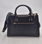 Guess borsa satchel a mano con tracolla logo embossed HWPD9888070BLO nero