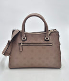 Guess borsa satchel a mano con tracolla logo embossed HWPD9888070DKO tortora