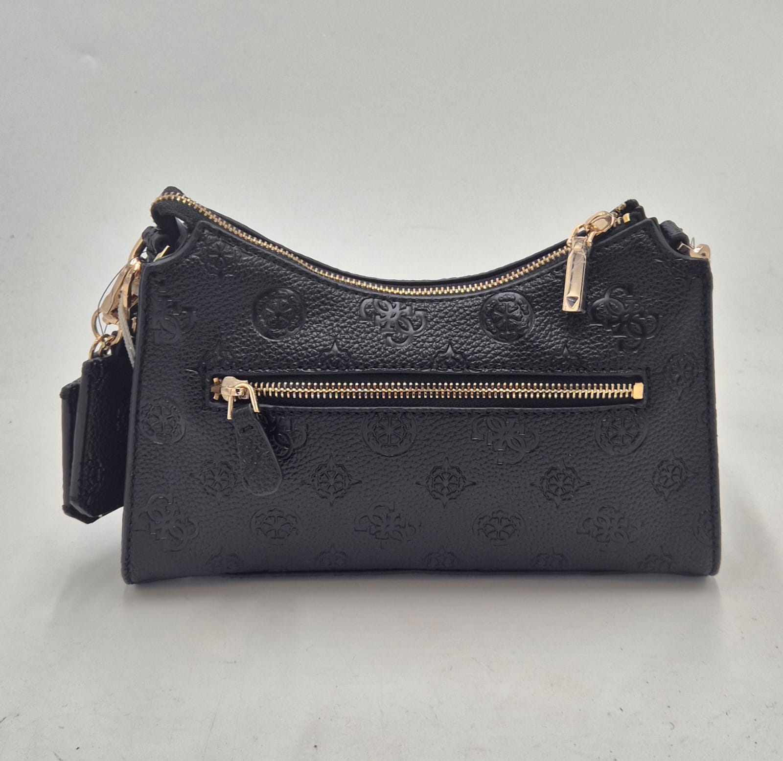 Guess borsa sbaguette a spalla logo embossed HWPD988818 nero