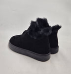 Emanuelle Vee polacchino camoscio con pelliccia 452M809310 nero