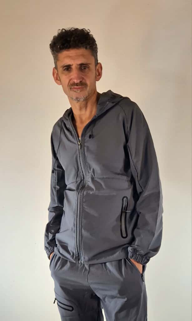 Zayne completo tuta pantalone + giacca zip KD1538 grigio