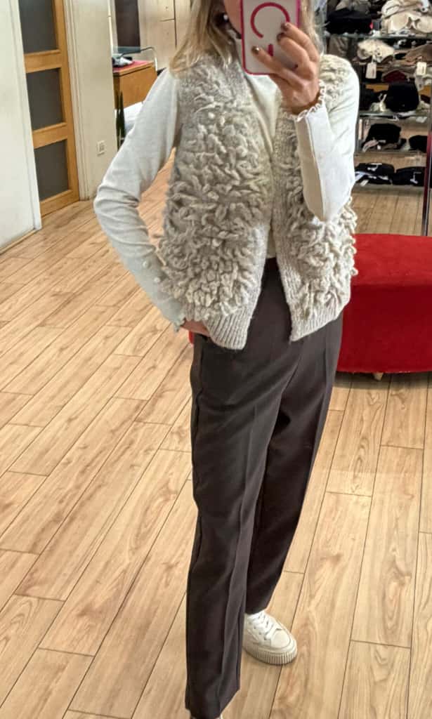 You decide gilet in maglia con mongolia AL62460 fango