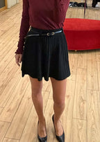 You decide gonna a pieghe con cinturina in maglia mistoviscosa AL902001