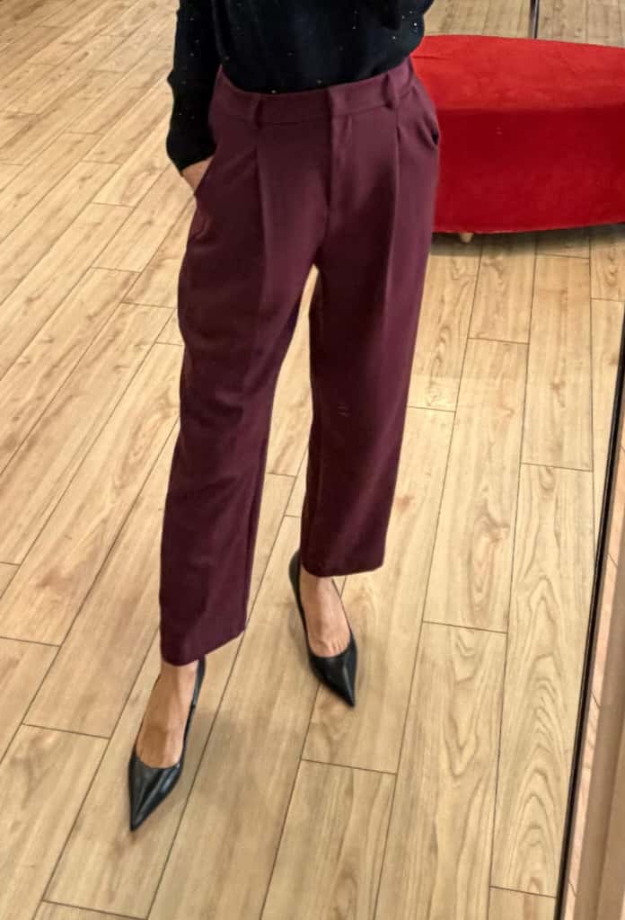Susy mix pantalone vestibilità relaxed T1676D157UE2 bordeaux
