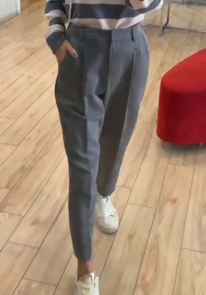 Susy mix pantalone vestibilità relaxed T1676D157U46 grigio