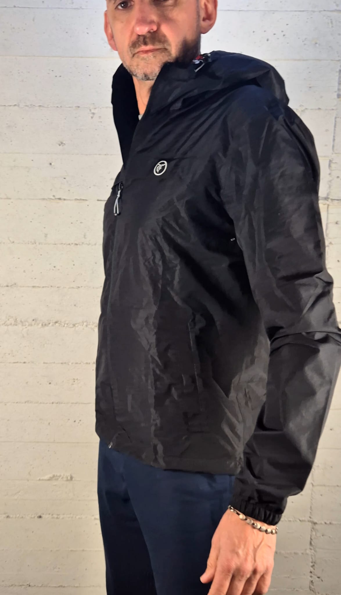 Redelk giacca antipioggia unisex Premium-Tex impermeabile unisex 10.000 mm nero 999