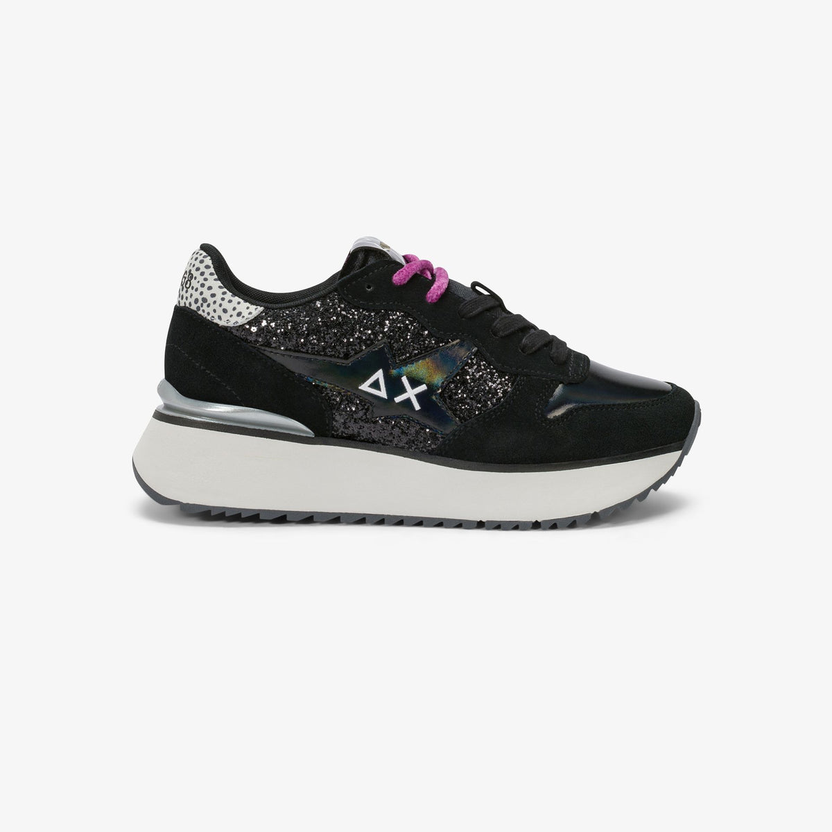 Sun 68 sneaker donna Z46230 big stargirl glitter nero