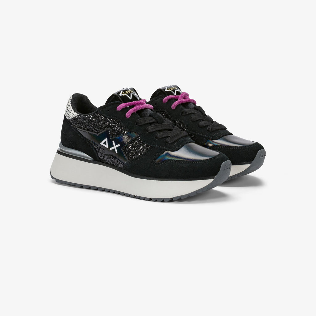 Sun 68 sneaker donna Z46230 big stargirl glitter nero