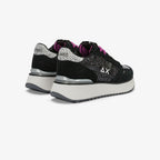 Sun 68 sneaker donna Z46230 big stargirl glitter nero