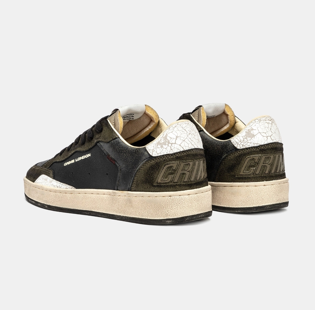 Crime scarpa uomo pelle nera/verde 11204AA8