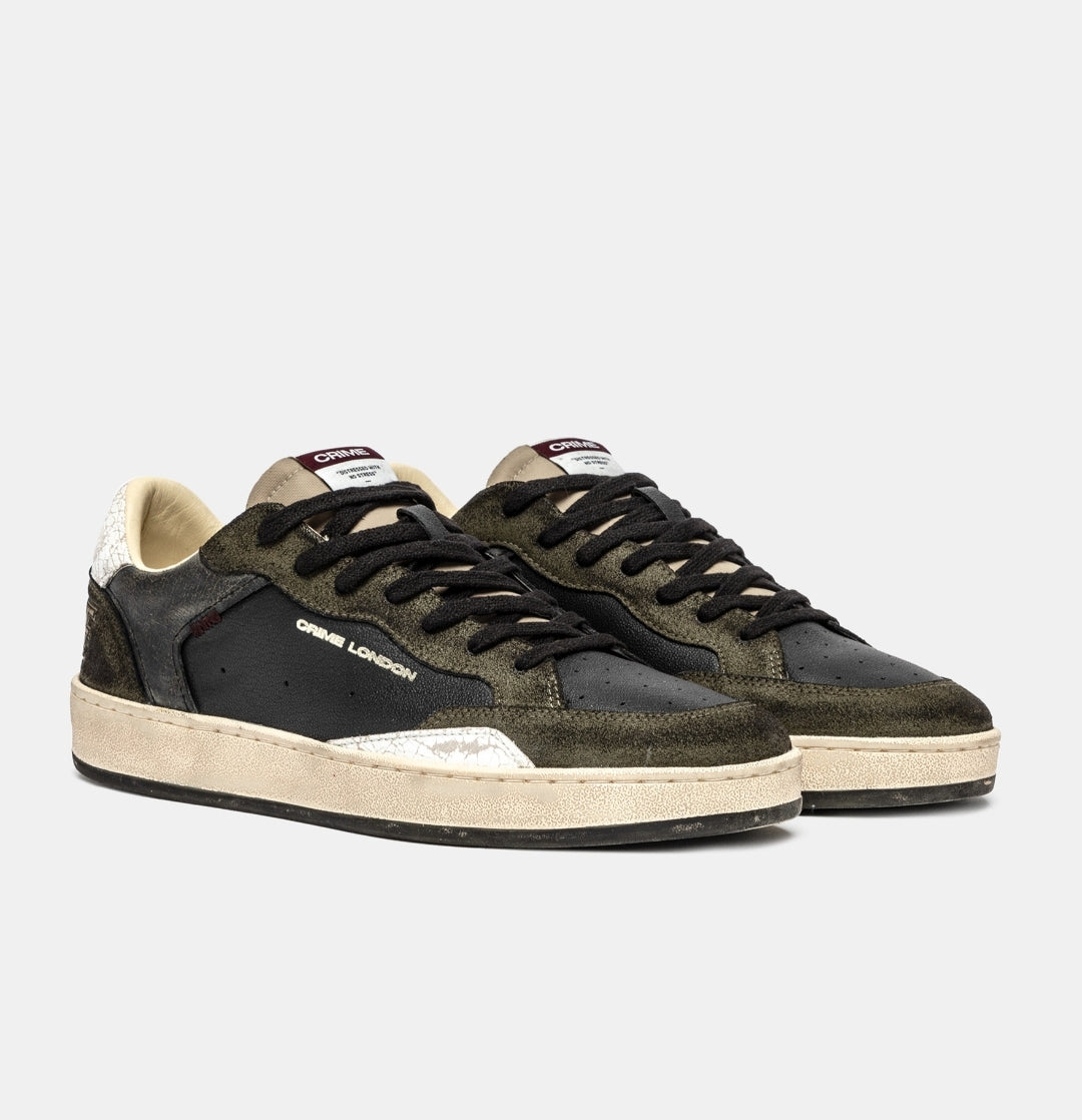 Crime scarpa uomo pelle nera/verde 11204AA8