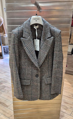 Susy mix giacca quadro base grigio/nero SM185AU75