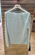 Susy mix maglia pizzo manica lunga C305UD0 acqua