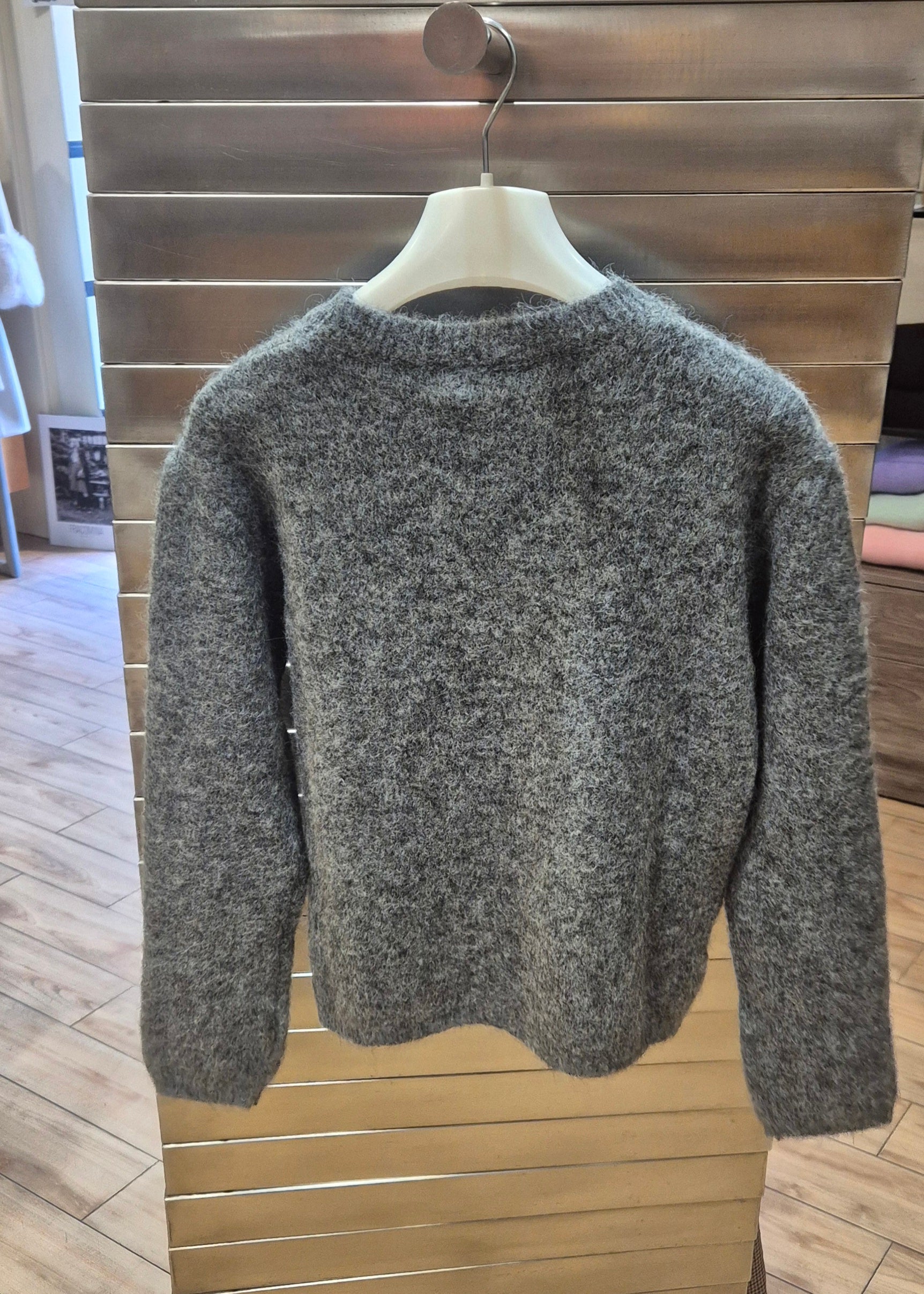 Susy mix maglia con renna 25977U46 grigio mistolana e mohair