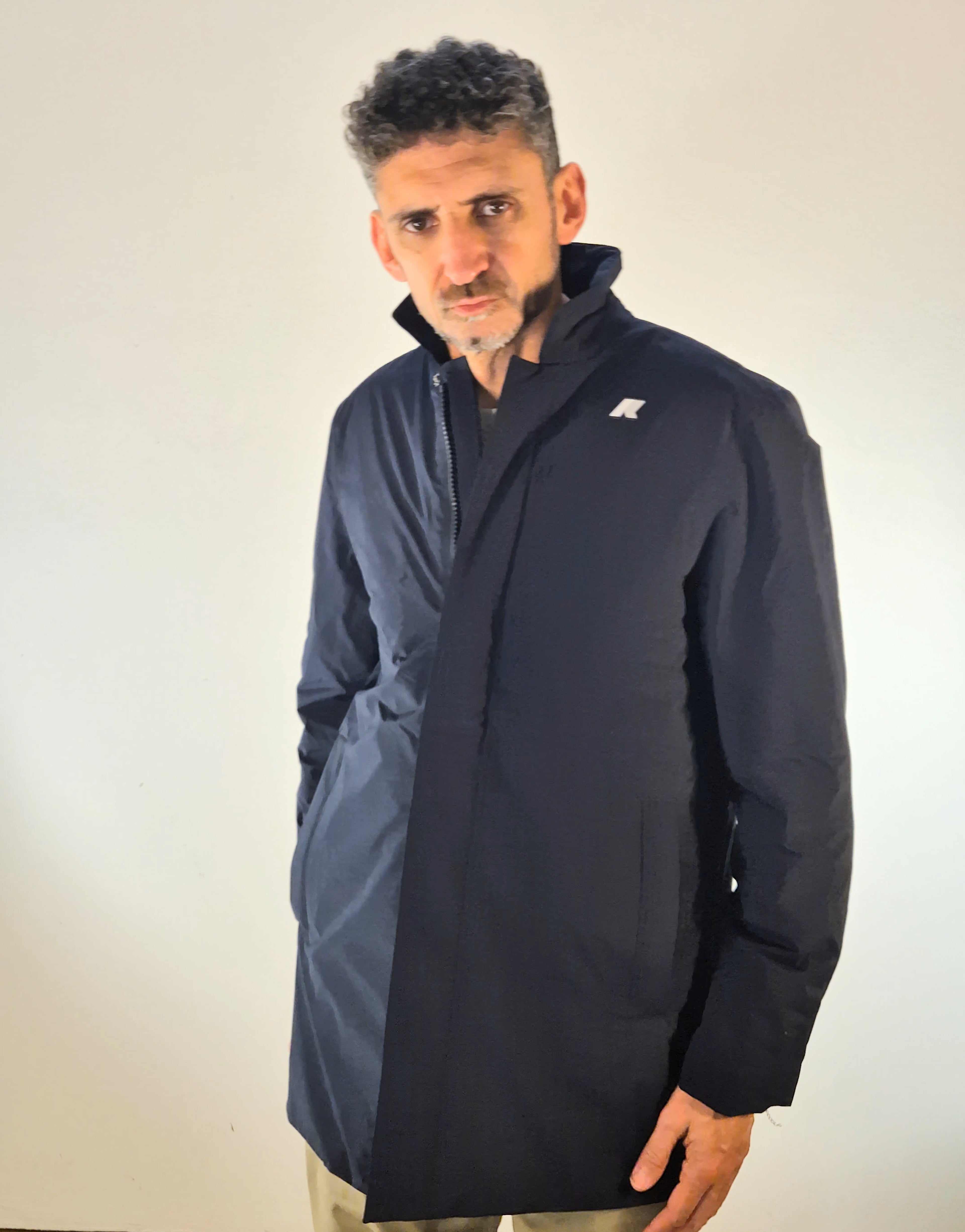 K-way giacca Benny warm ottoman colore blu K31355WK89