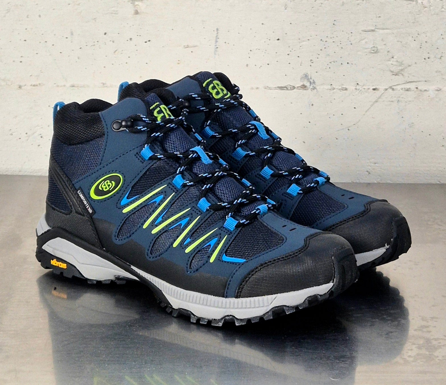 Brutting polacchino Expedition Mid 191309 blu/bluette/giallo confortex