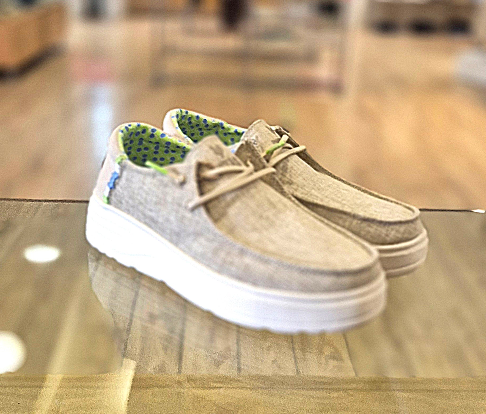 Pitas scarpa donna in tela Poppy beige melange