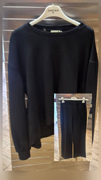 Susy mix tuta felpa+pantalone nero ARYAU75