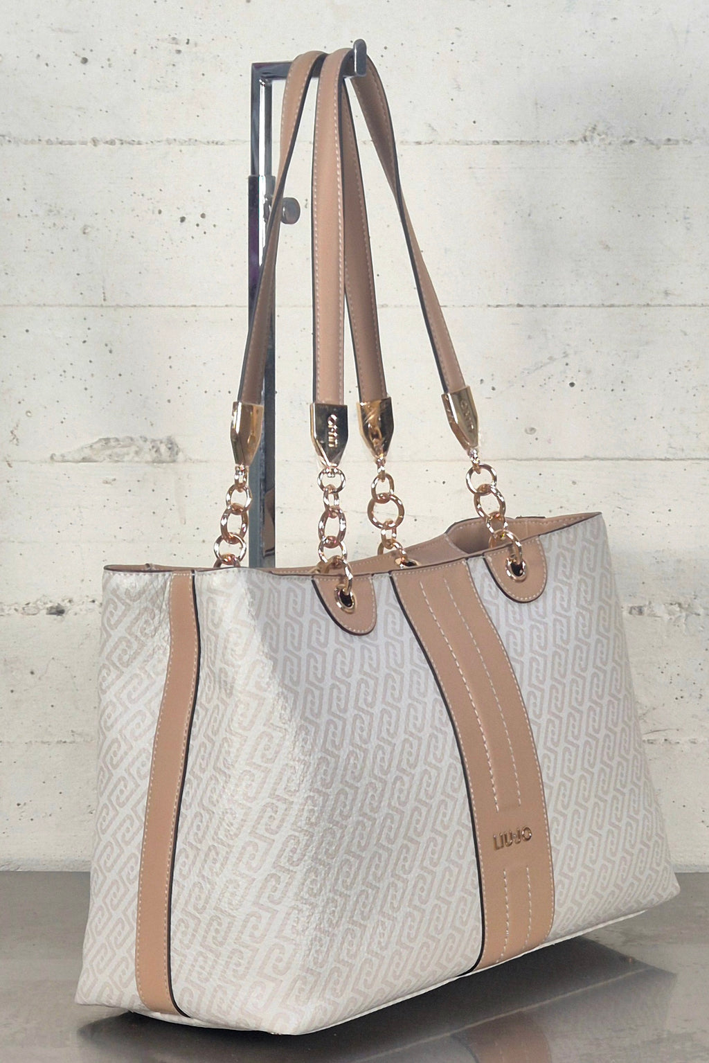 Liu Jo borsa tote ematite logata AA6104E118MC3920 naturale