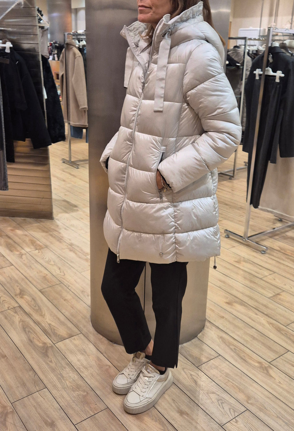 Ragno piumino vegan down DQ73KO0B26 grigio perla