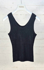Fracomina top con brillantini ST4005K524R9 053 nero