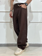 Pantalone Baloon misto lino Testa Di Moro