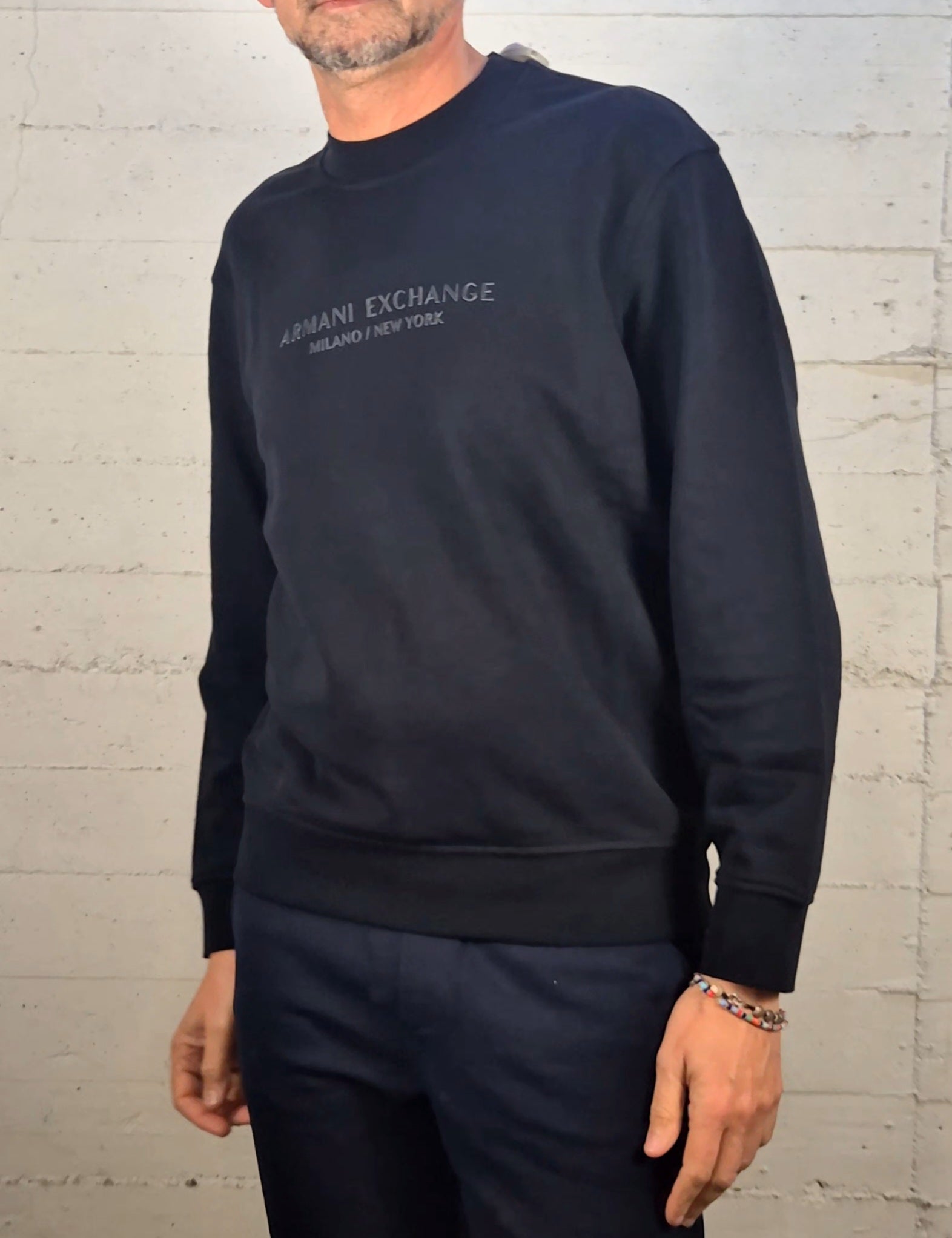 Armani ax felpa girocollo blu XM001284AF20934UB10