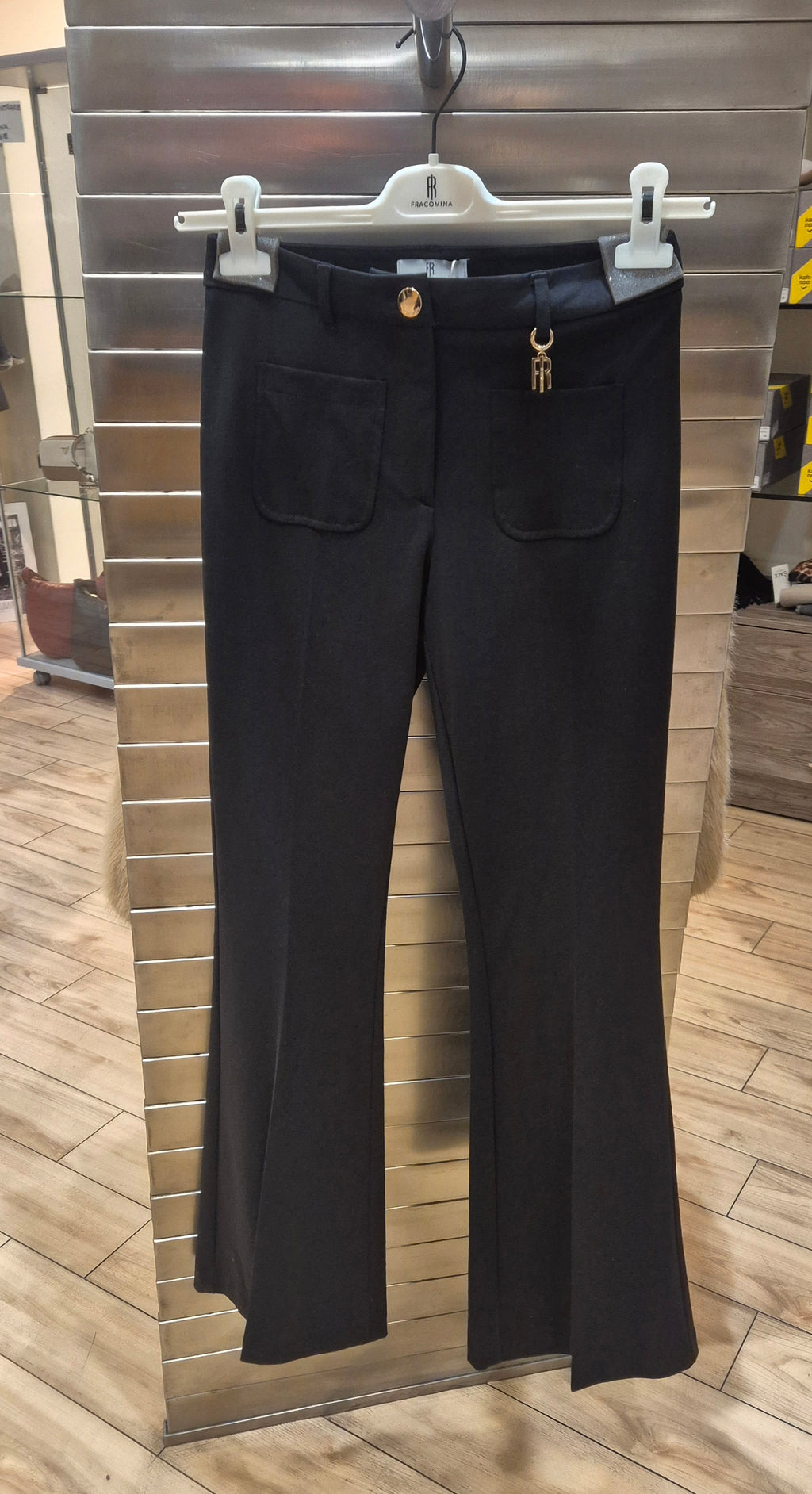 Fracomina pantalone bootcut stretch SVA006W51501053 nero