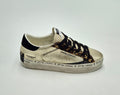Crime sneakers pelle distressed platform 25071AA826 laminato oro