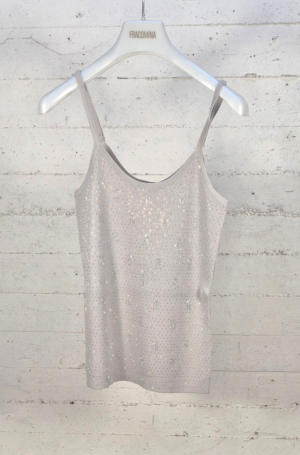 Fracomina top con brillantini ST4006K524R9 251 sabbia