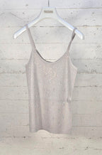 Fracomina top con brillantini ST4006K524R9 251 sabbia