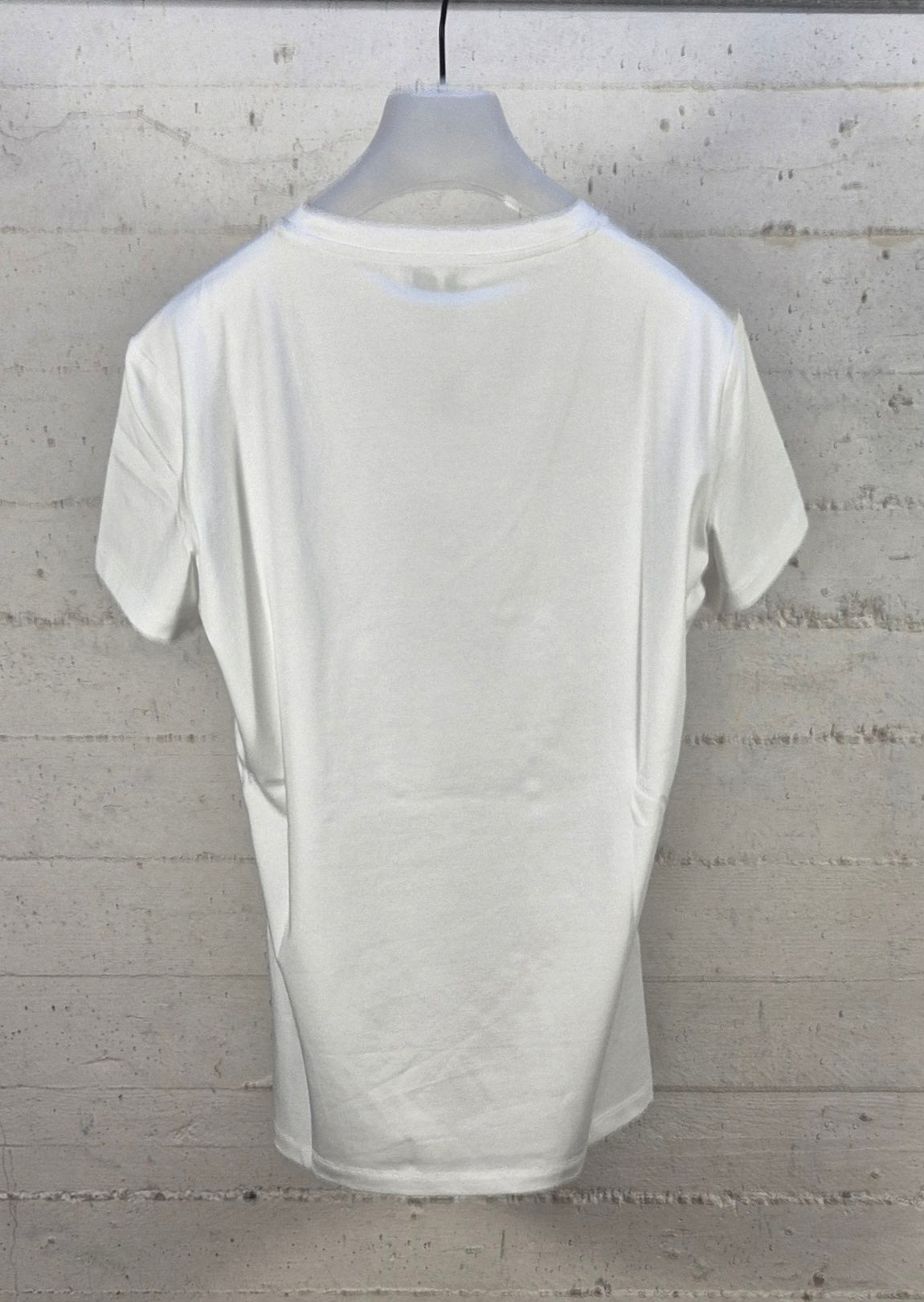 Fracomina t-shirt scollo v manica corta bianca ST3007J401N 278 con cuore