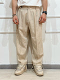 Adon pantalone Baloon misto lino rayon bianco avorio
