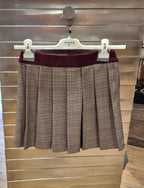 Susy mix gonna quadri con profili bordeaux GO6581F612