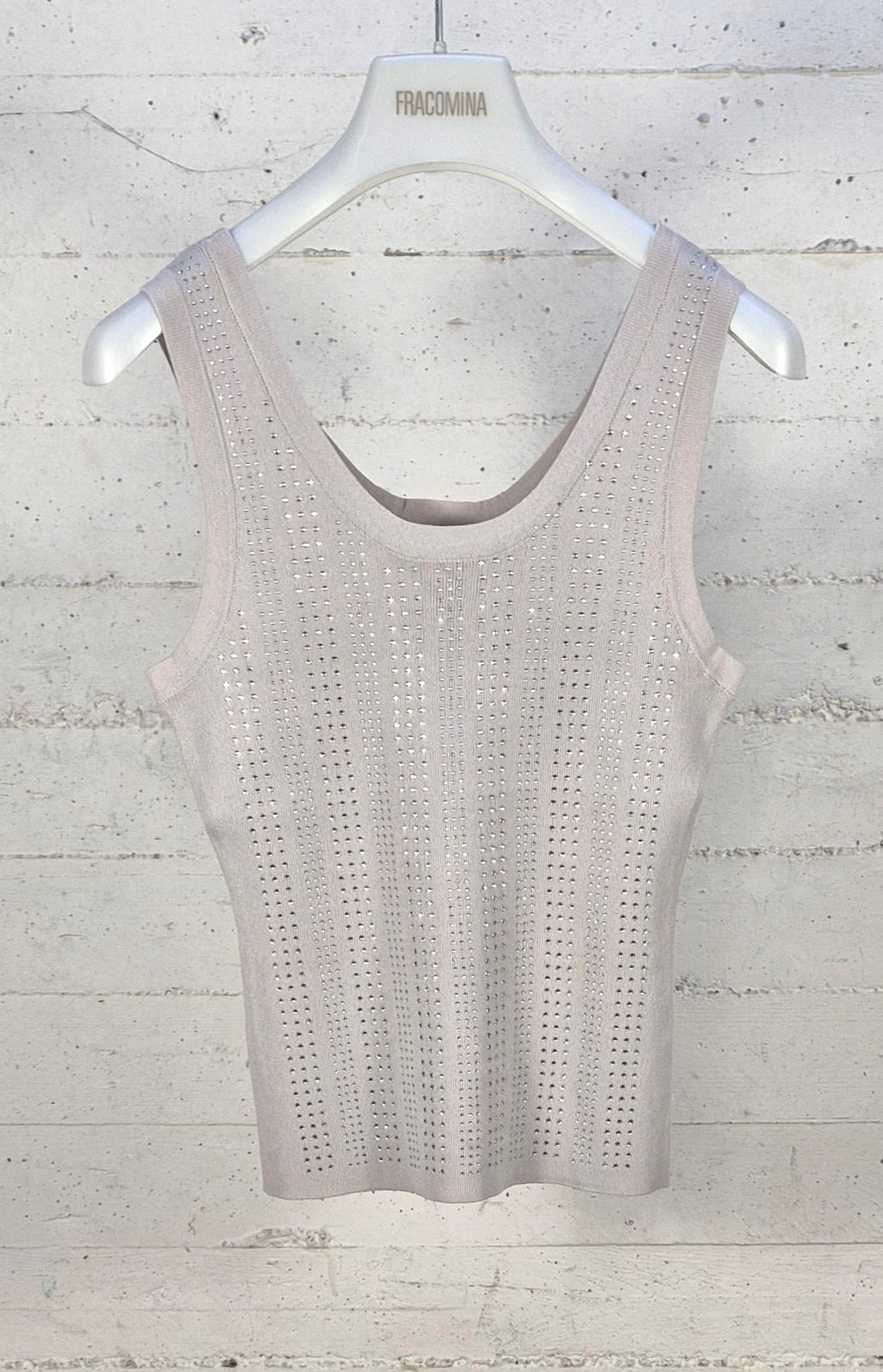 Fracomina top con brillantini ST4005K524R9 251 sabbia