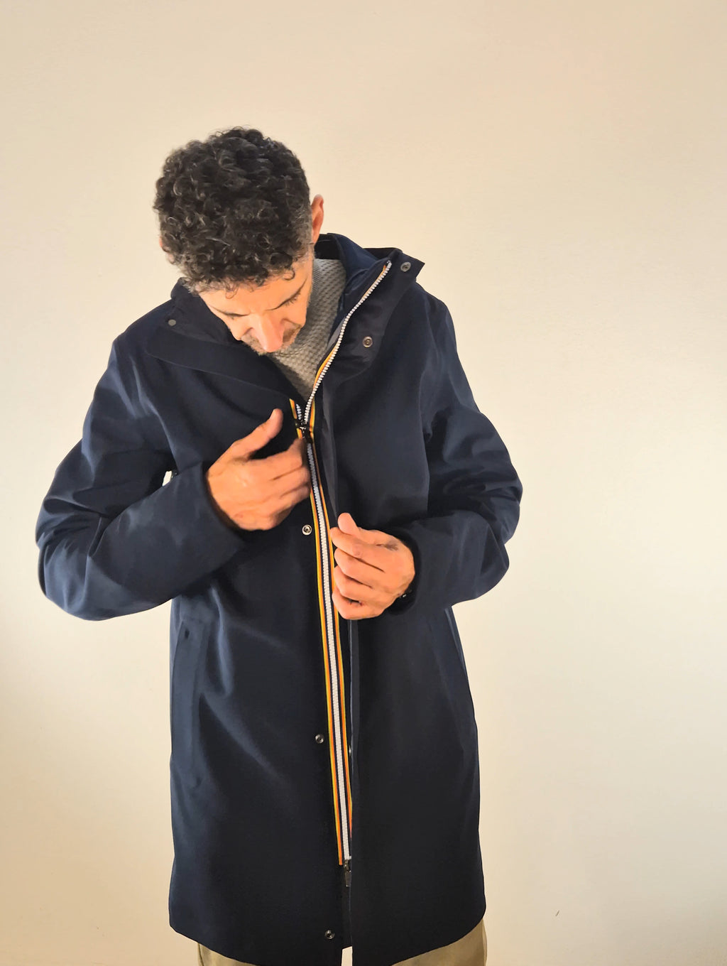 K-way giaccone 3/4 Marlyn bonded in soft shell K7126UWA2B BLU